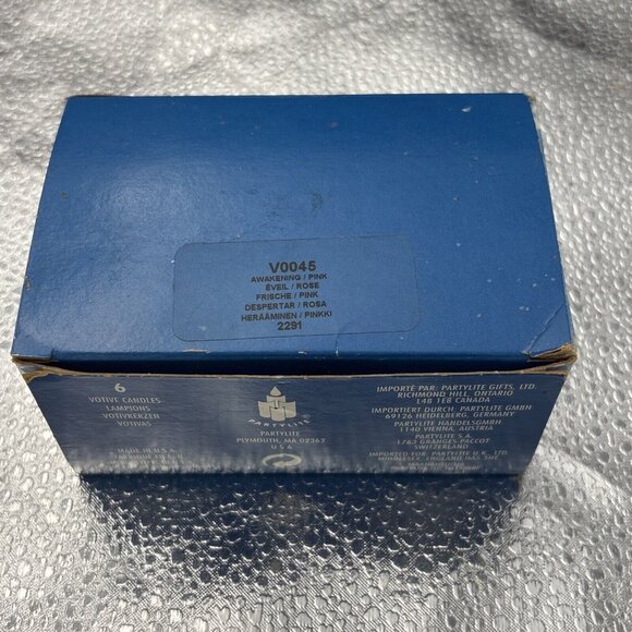 PARTYLITE  Indulgences V0045 Set of 6 Votive Pink Candles Awakening USA VTG‎ - Picture 7 of 11